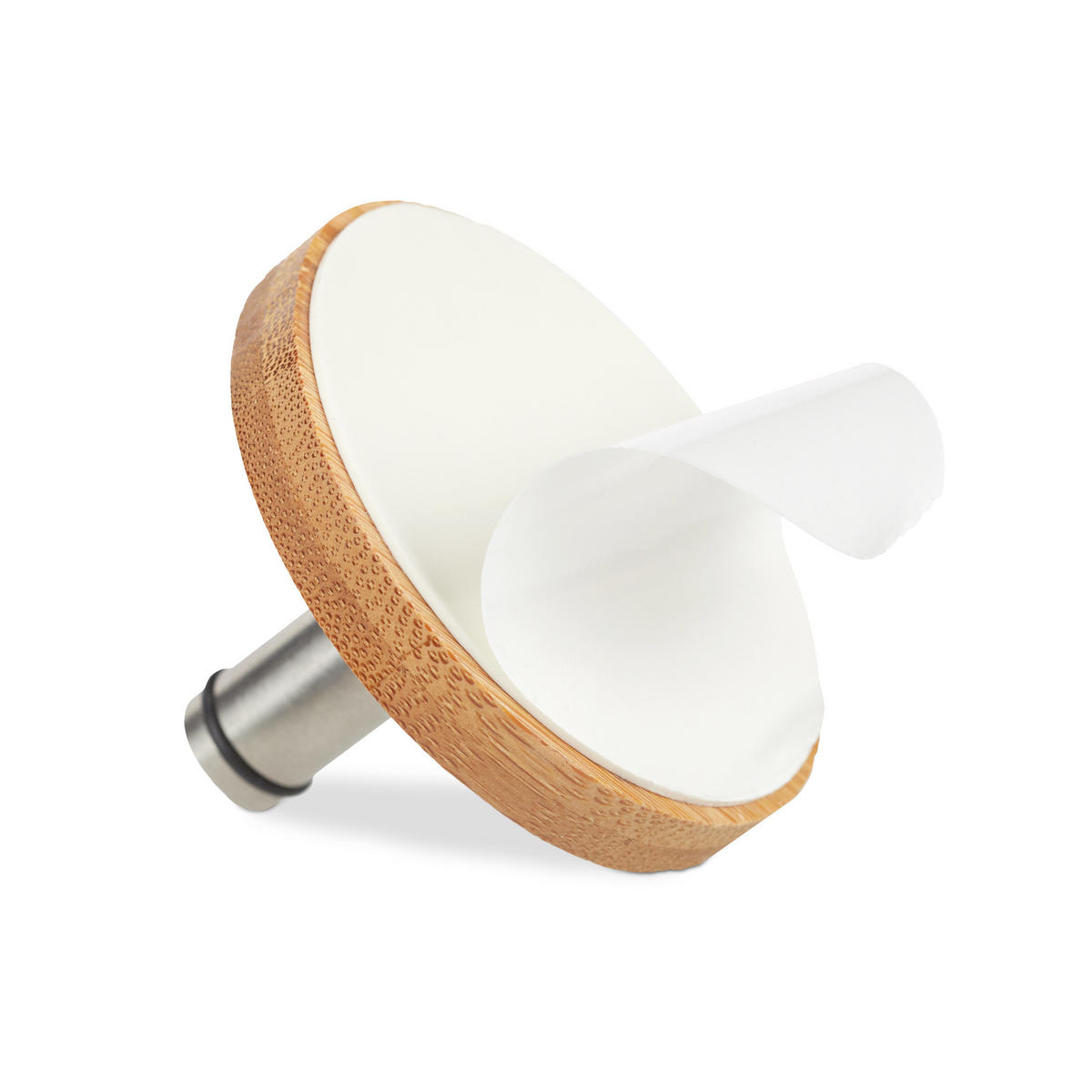 HANDTUCHHAKEN - Hellbraun, Holz/Metall (6/6/4.5cm) - Relaxdays