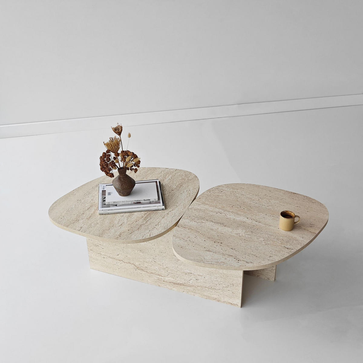 COUCHTISCH stones beige - Beige, Holz (125/60/38cm) - Habitat Garten