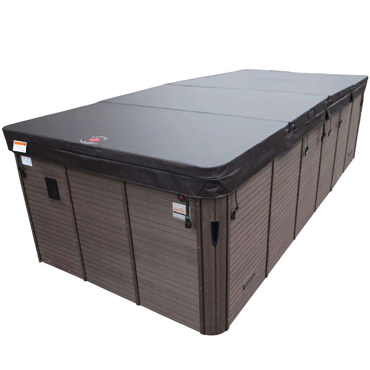 WHIRLPOOL ISOLIERABDECKUNG St. Lawrence 6m Swim Spa Abdeckung braun - Braun, Leder (228/594cm) - Canadian Spa Company