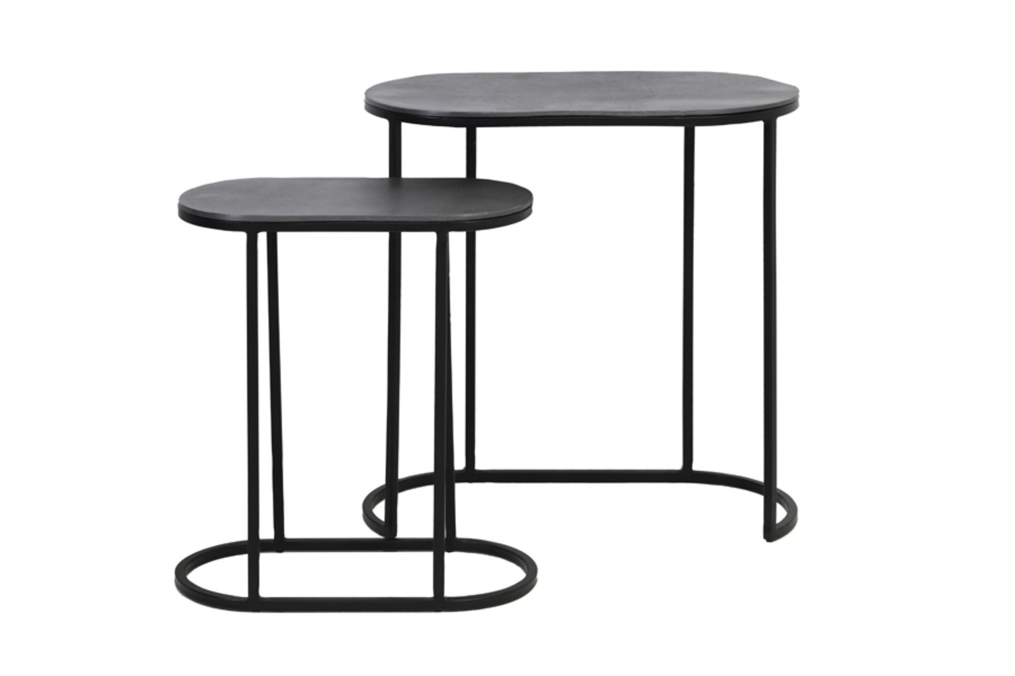 BEISTELLTISCH Bocov Schwarz 53/26/53 cm 2er-Set - Schwarz, Metall (53/26/53cm) - Light & Living