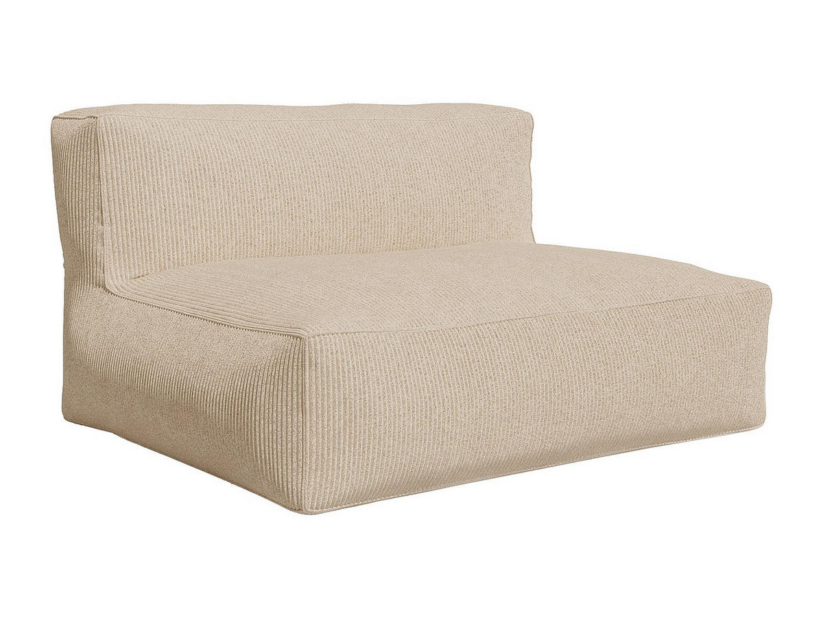 MODULIERBARES Sofa - 2 Personen - samt - beige Noumara - Beige, Textil (135/80/95cm) - Vente-Unique