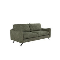 SOFA CLOUD mit schwarz Metallbeinen, Grün - Grün, Textil (235/98/107cm) - KS Home Concept