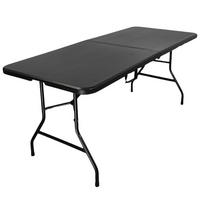 BUFFETTISCH klappbar 180x75cm 8 Personen Kunststoff Schwarz - Schwarz, Kunststoff (75/180/74cm) - CHEFGASTRO