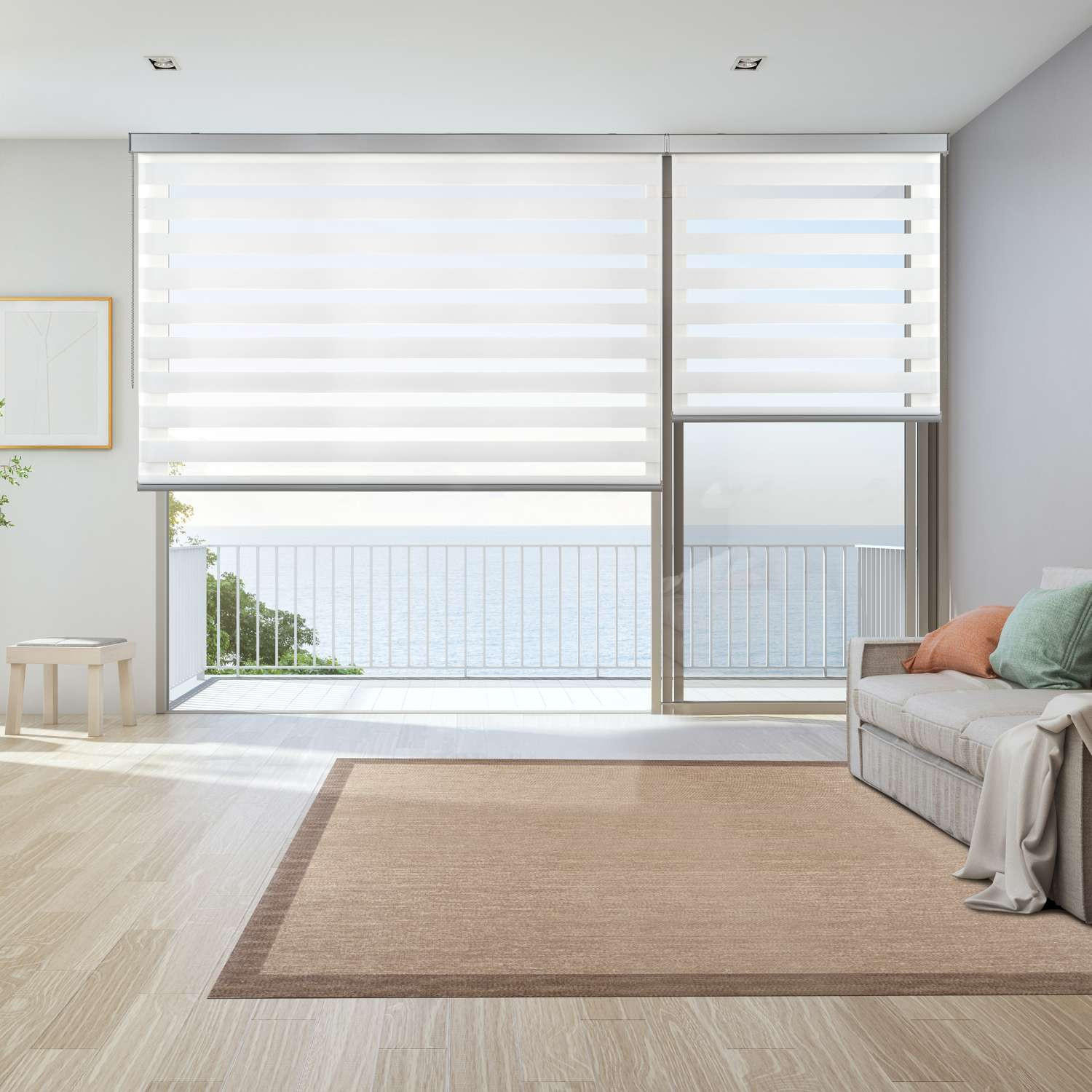 DOPPELROLLO Weiß 160x250 cm - Weiß, Kunststoff (160/250cm) - STORESDECO