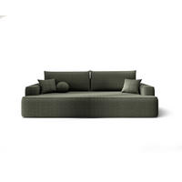 SOFA mit Schlaffunktion FIGO Quelle 37 - Dunkelgrün, Textil (250/75/150cm) - Bedante