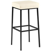BARHOCKER Montreal 37x37x83 cm creme - Creme, Leder (37/83/37cm) - furnicato