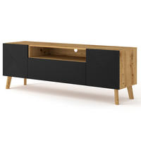 TV-MÖBEL Nexa Holz und Schwarz - Schwarz, Holzwerkstoff (160/56/42cm) - Petits-meubles