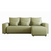 ECKSOFA Travis mit Bettkasten und Schlaffunktion, L-Form, Cord, Universal - Salbeigrün, Holzwerkstoff (248/148cm) - 4ALL HOME