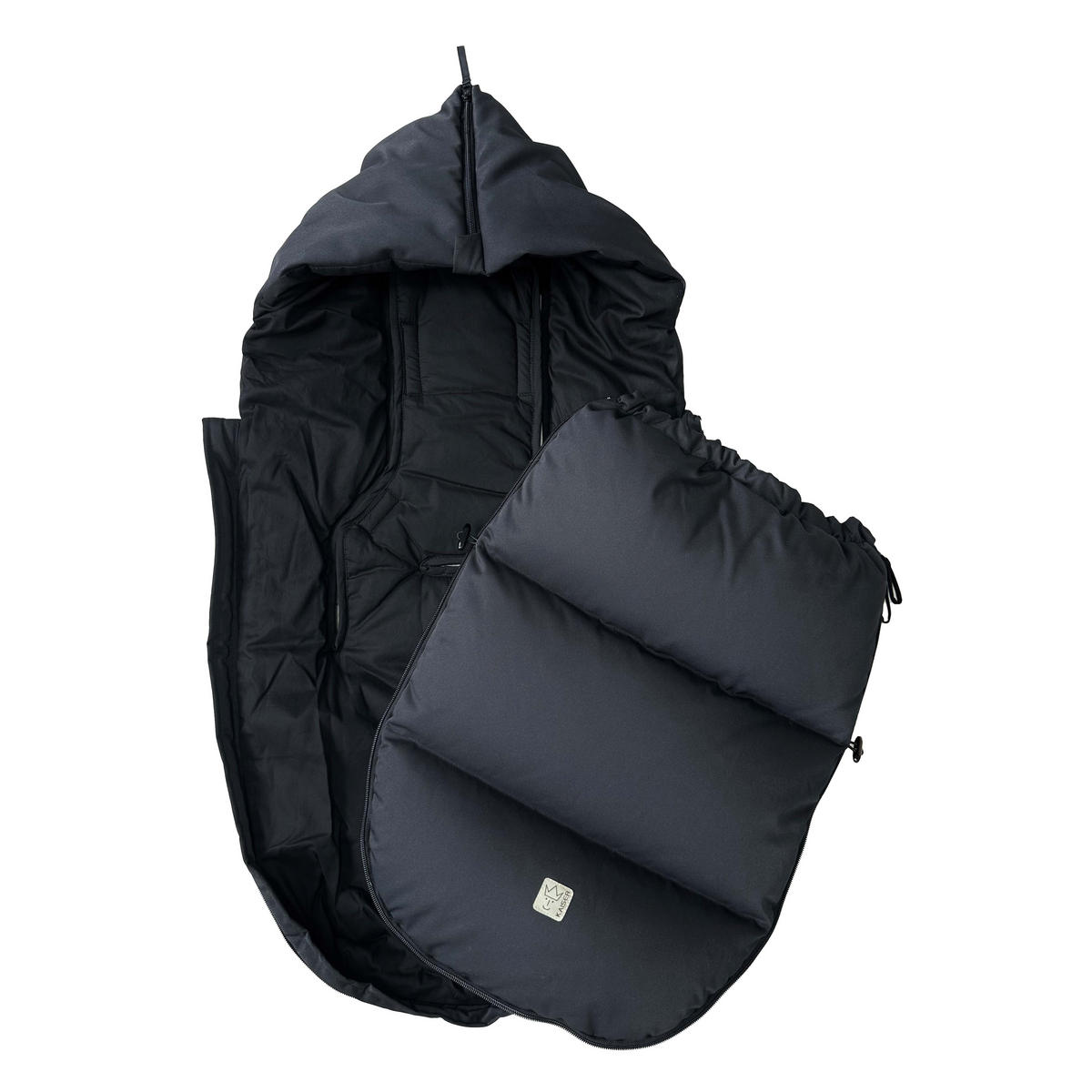 KINDERWAGEN-FUSSSACK Dowwny XL, black - Schwarz, Textil (45/7/95cm) - Kaiserbaby
