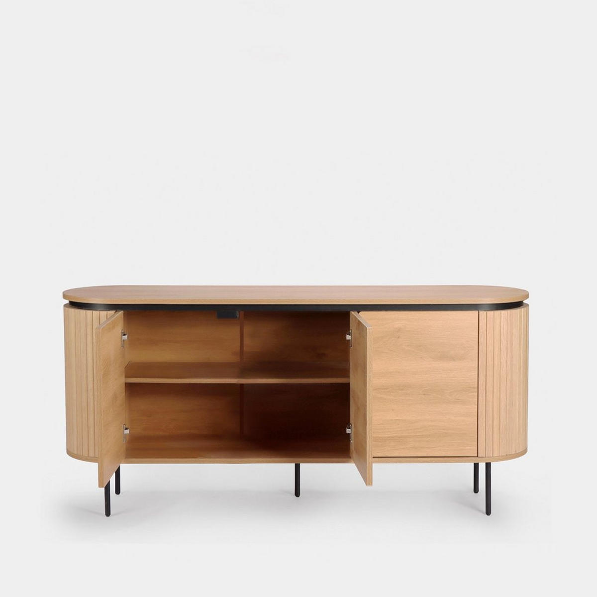 ANRICHTE NIEDRIGE Helios Natürlich 160 cm x 76 cm - Naturfarben, Holzwerkstoff (160/76/40cm) - Klast Home