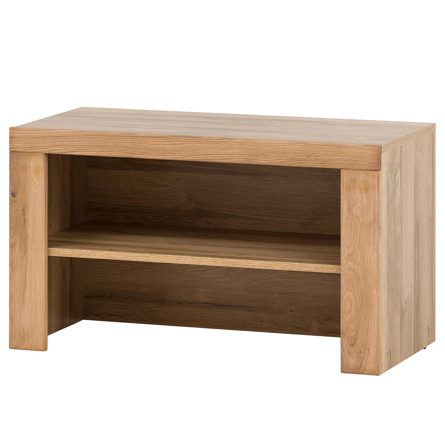 GARDEROBENBANK - Eiche teilmassiv - Eiche / Eiche Dekor - Braun, Holz/Holzwerkstoff (80/46/40cm) - home24