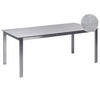GARTENTISCH Keramik-Glas grau 180/90 cm Cosoleto - Silberfarben/Grau, Glas (180/90/75cm) - Beliani