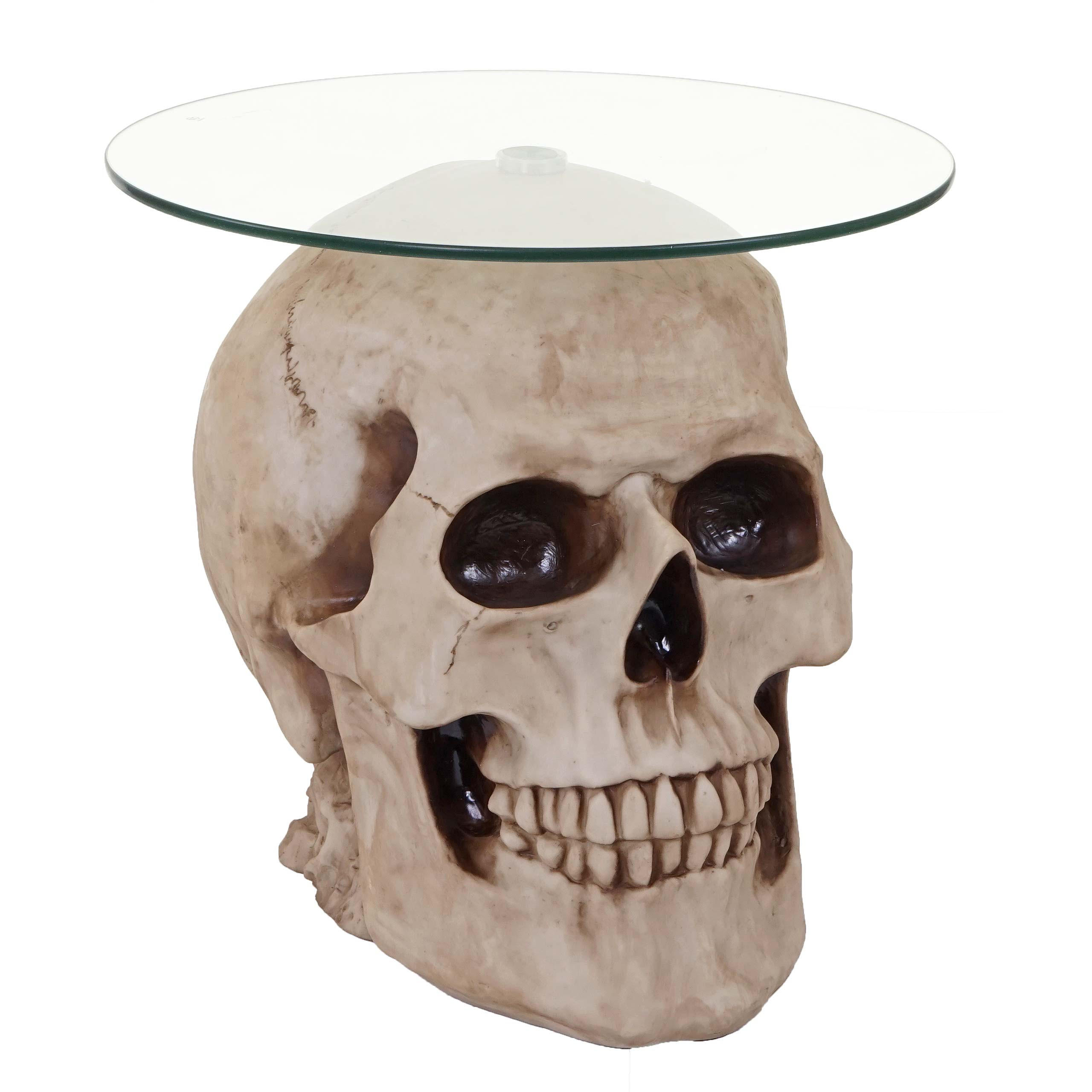 MCW PŘÍSTAVNÍ STOLEK TOTENKOPF kulatý béžový
