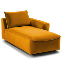 MODULLONGCHAIR - Orange, Holz/Textil (170/82/105cm) - home24
