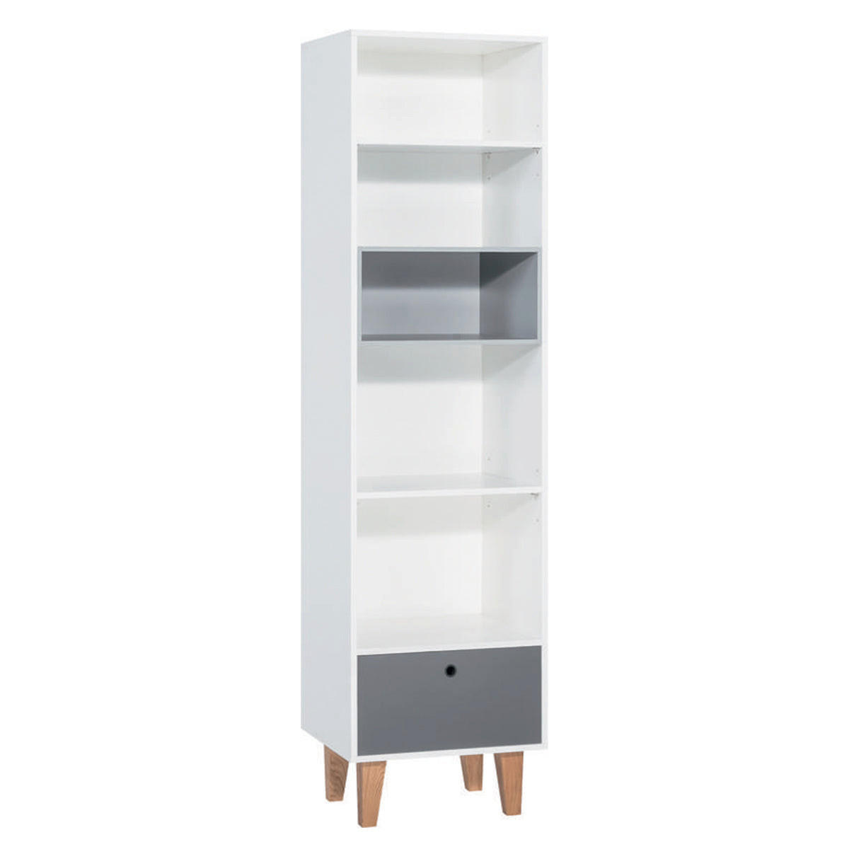 BÜCHERREGAL grau - Grau, Holzwerkstoff (45/201.5/53.5cm) - Petits-meubles