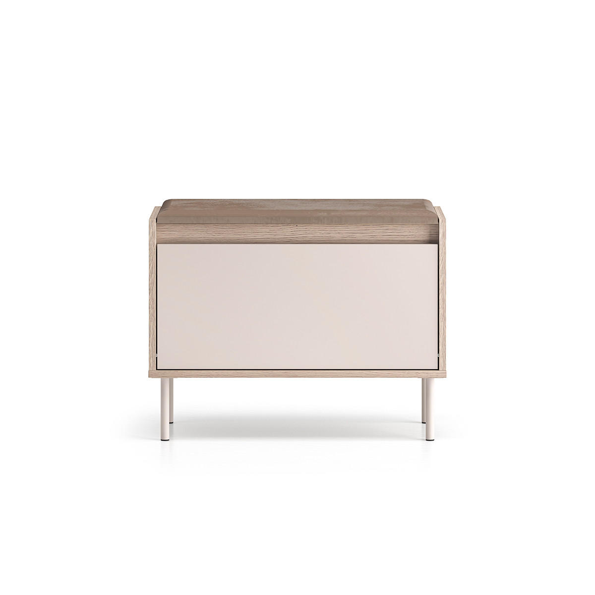 BOTNÍK Alos Kašmír a dřevo - béžová, kompozitní dřevo (69/55/34cm) - Petits-meubles