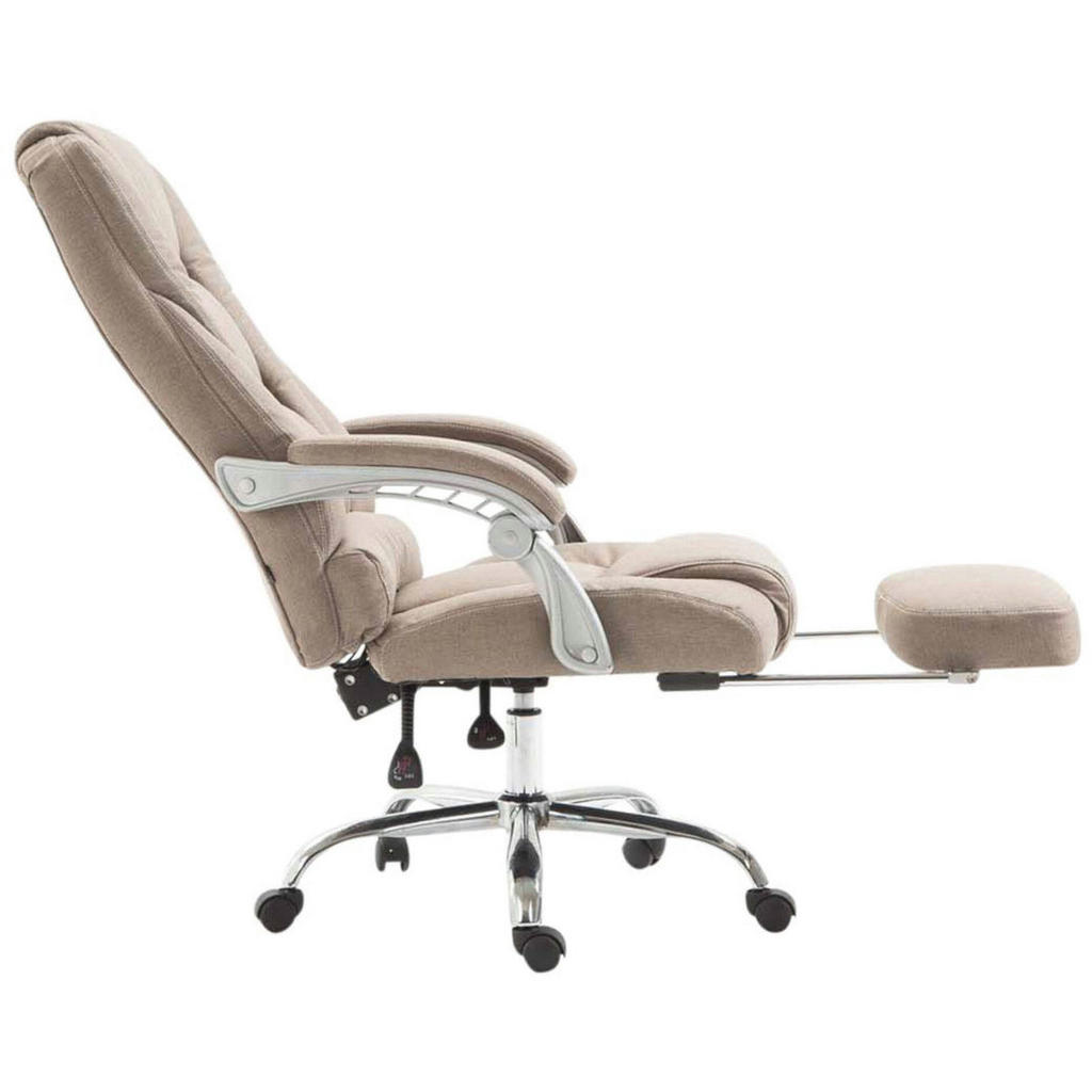 Thumbnail - TPFLiving Bürostuhl, Taupe, Textil, 68x127x64 cm, Arbeitszimmer, Bürostühle, Drehstühle
