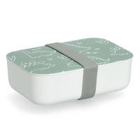 LUNCHBOX Dino 19/12,5/6,5 cm - Weiß, Kunststoff (12.5/6/19cm)