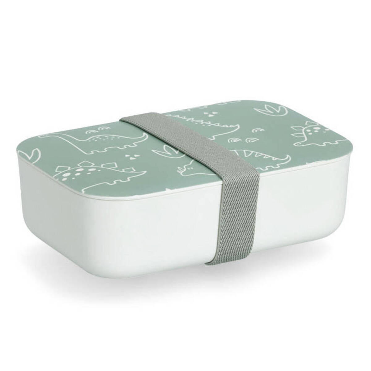 LUNCHBOX Dino 19/12,5/6,5 cm - Weiß, Kunststoff (12.5/6/19cm)