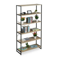 STANDREGAL - Multicolor, Holzwerkstoff/Papier (95/180/35cm) - Relaxdays