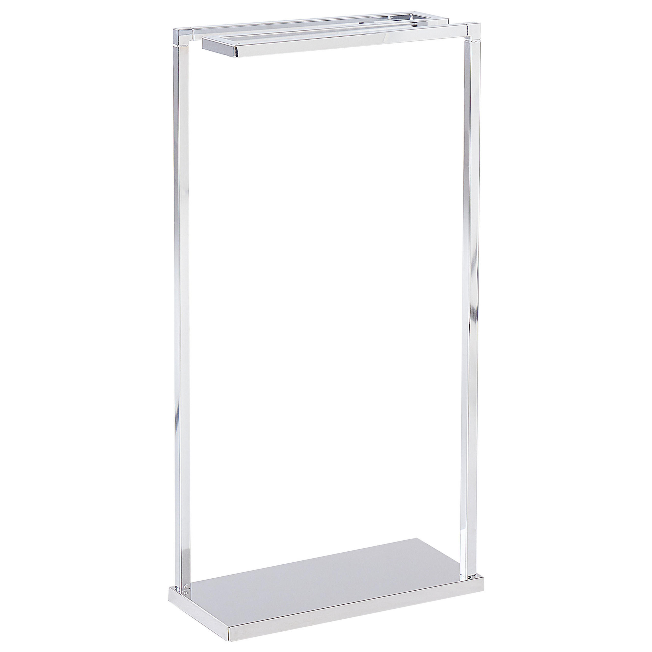 HANDTUCHSTÄNDER Stahl silber 42 x 83 cm Garcitas - Silberfarben, Metall (42/83/19cm) - Beliani