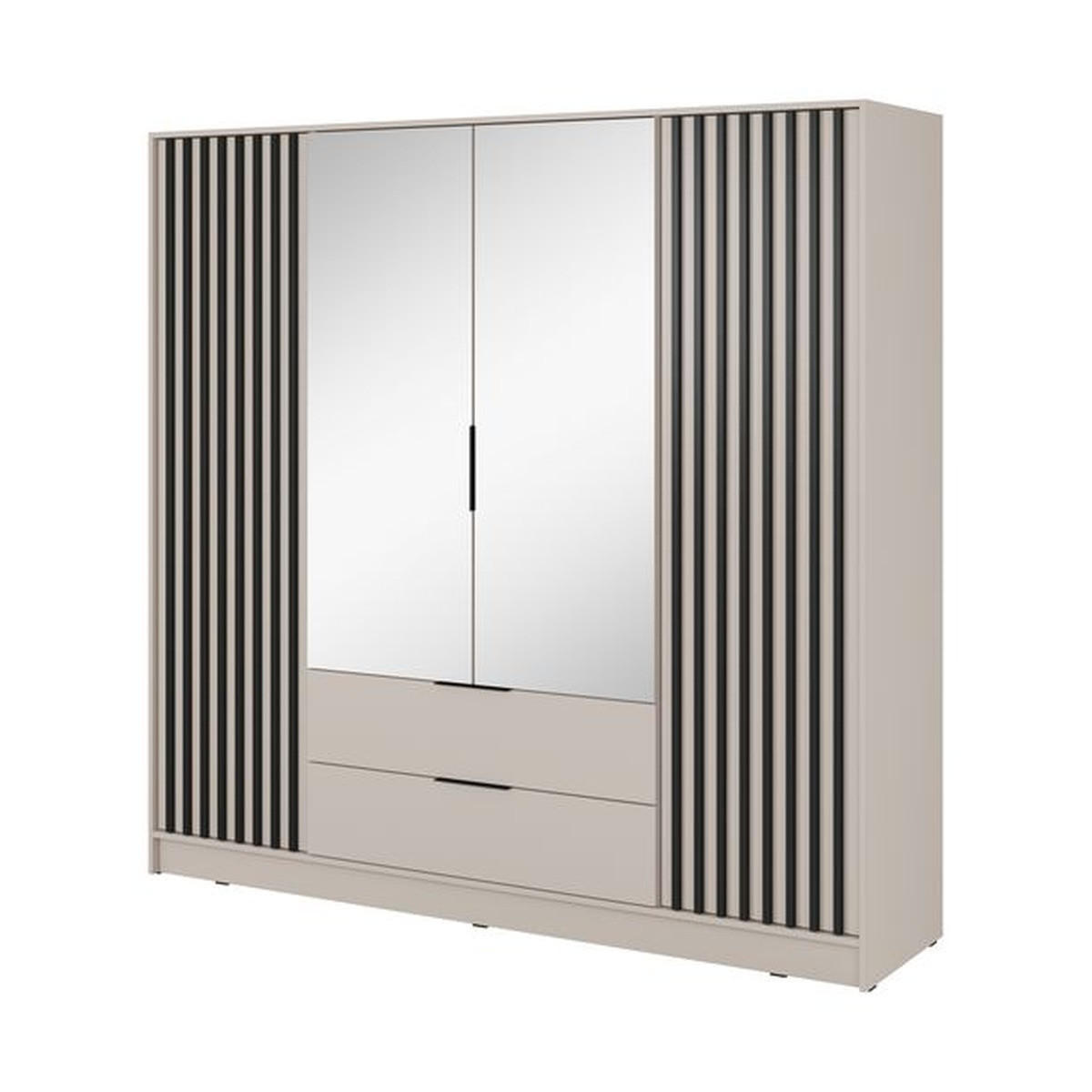KLEIDERSCHRANK – 206 cm – Nelly – Kaschmir - Kaschmir, Holzwerkstoff (206/200/51cm) - hi-markt