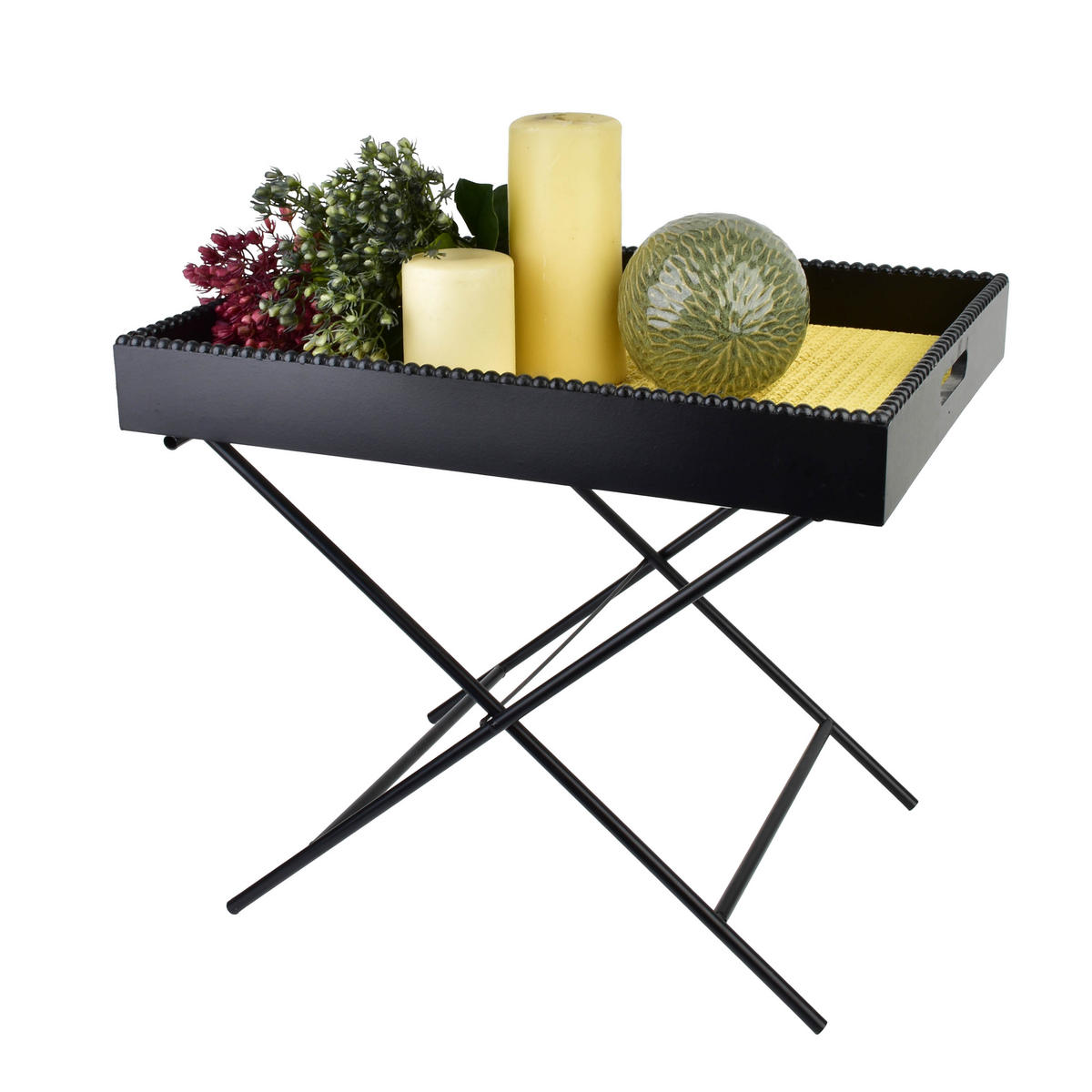 TISCH Lammy Schwarz 50/8/50 cm Holz - Schwarz, Holz (50/8/50cm) - Mondex