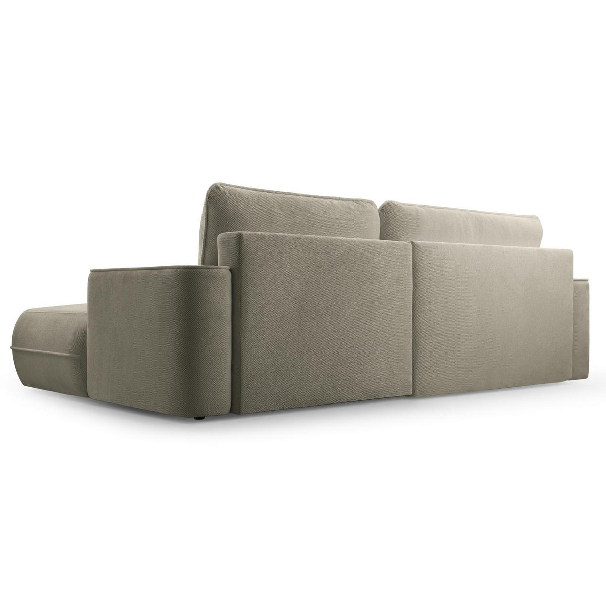 ECKSOFA Fuerro Hellbraun Strukturstoff - Hellbraun/Schwarz, Kunststoff/Textil (168/260cm) - Selsey