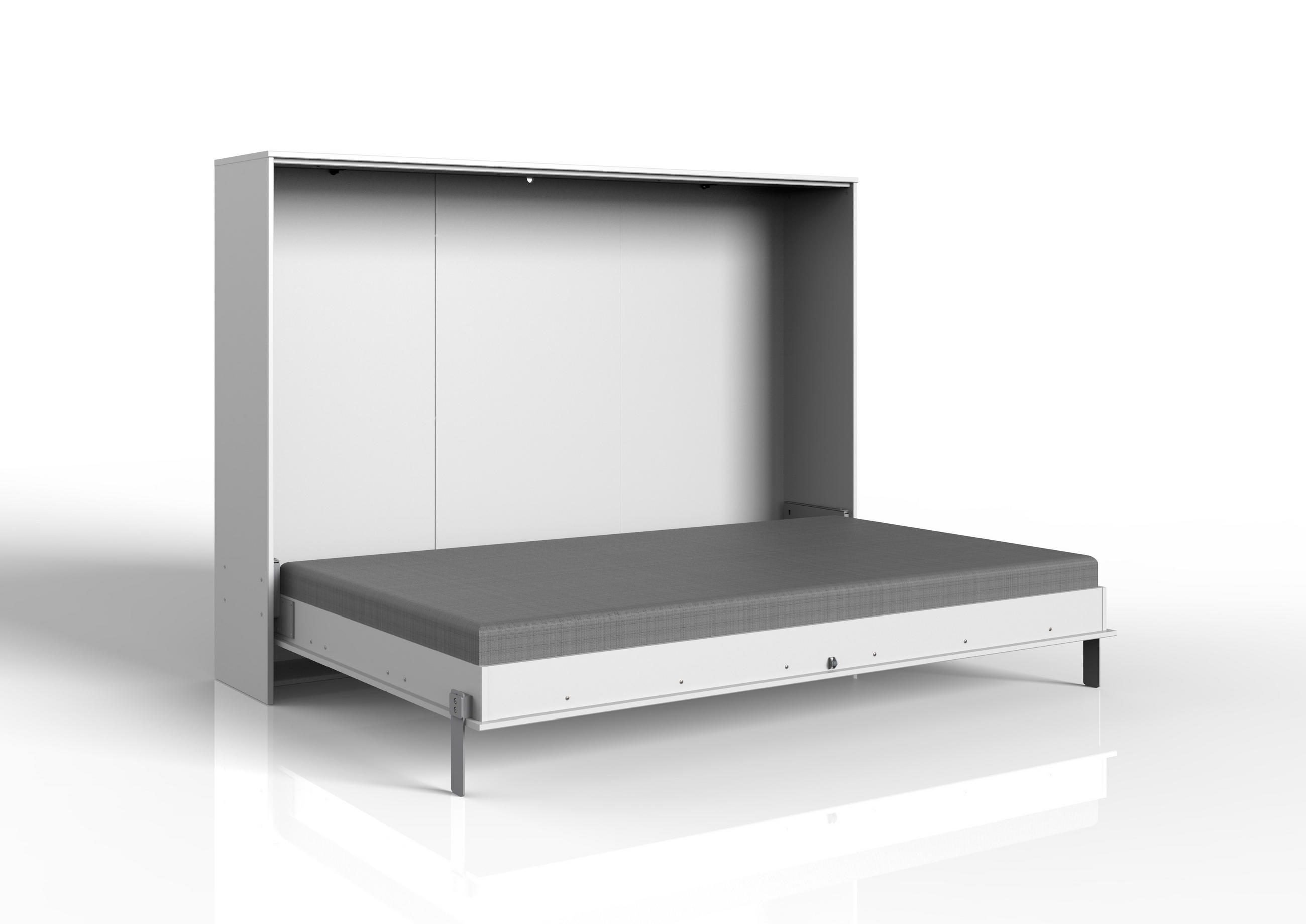 KLAPPBETT Juist in Weiß 140x200cm - Weiß, Holzwerkstoff (140/200cm)