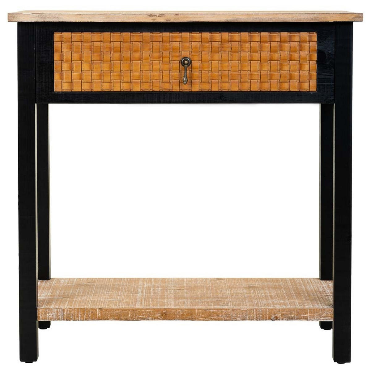 KONSOLENTISCH aus Holz, 80x38x82cm - Schwarz, Holz (38/80/82cm) - Wanderlust