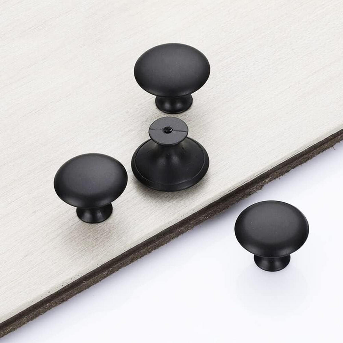 SCHRANKKNOPF Schwarz 20er-Set 30 mm - Schwarz, Metall (3/2.3/3cm)