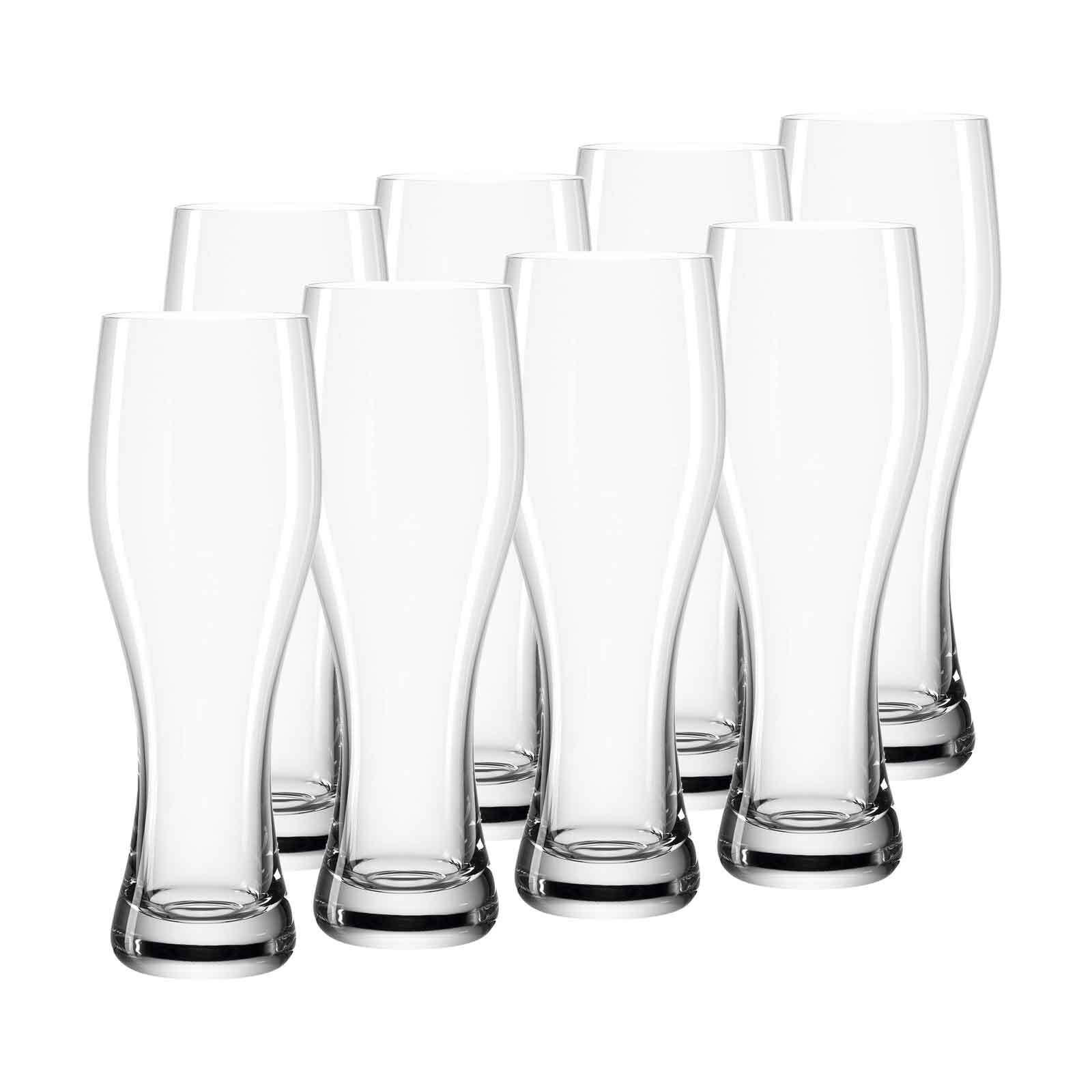 WEIZENBIERGLÄSER Taverna transparent 500 ml 8er Set - Transparent, Glas (0.5L) - Leonardo Living