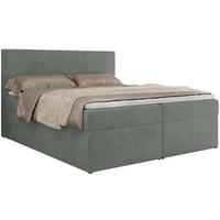 BOXBETT JAGUAR 180/200 - Grau Struktur - H3 - Grau, Holz/Textil (180/200cm) - MKS