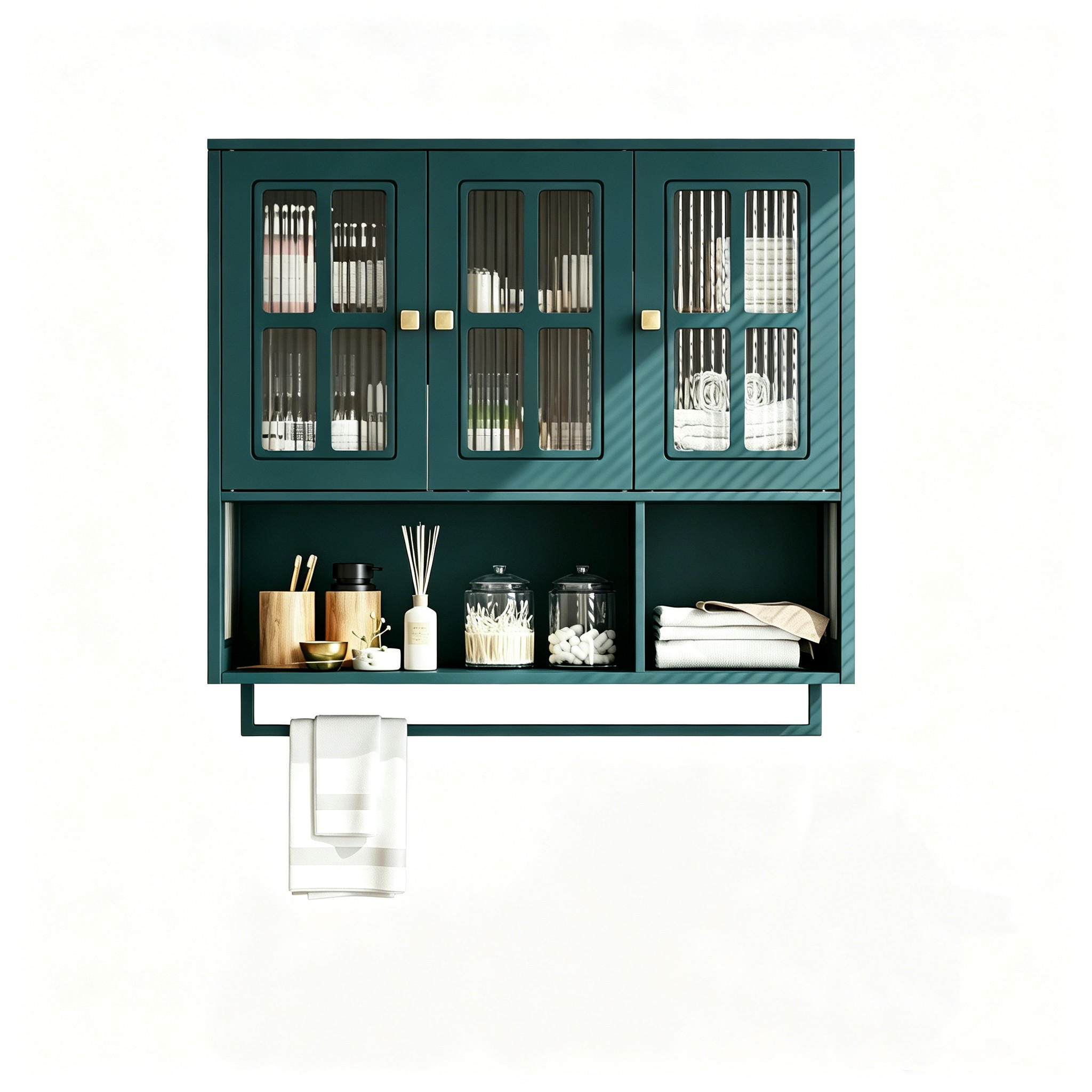 Pangivo Badezimmer-Hängeschrank Dunkelgrün 88x82.5x26 cm