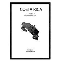 POSTER Länder & Kontinente Costa Rica A3 Rahmenlos - Klar, Papier (29.7/5/42cm) - Nacnic