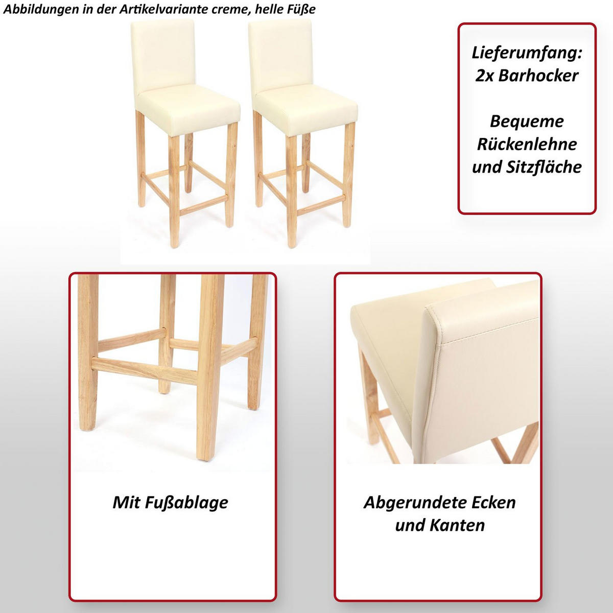 BARHOCKER Braun 2er-Set - Braun, Textil (41/109/50cm) - MCW