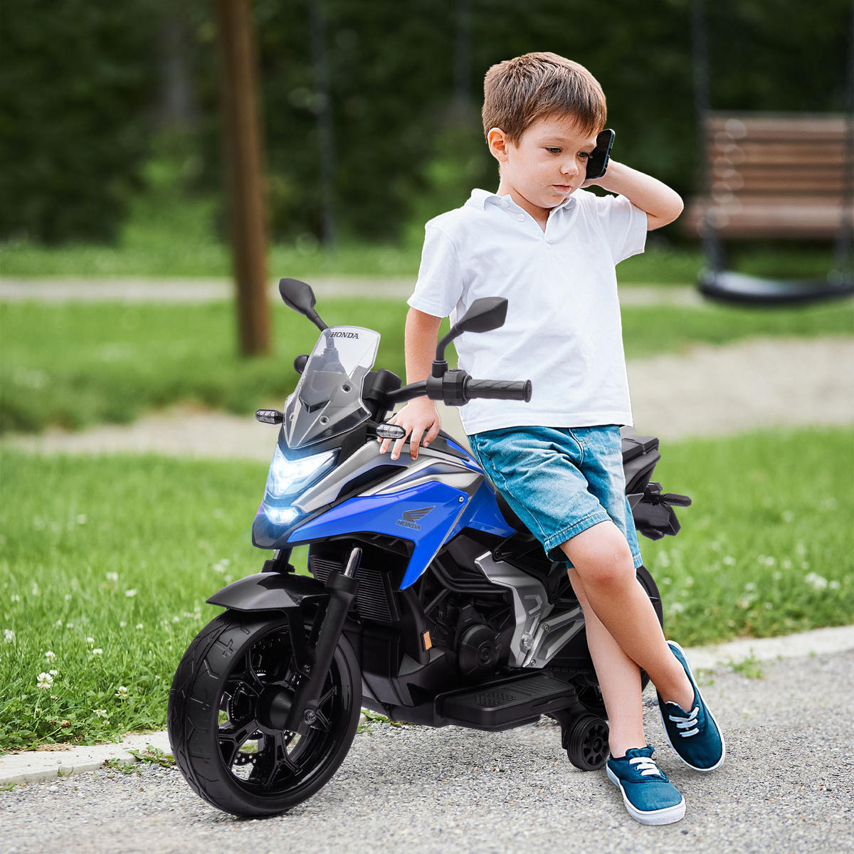 ELEKTRO-MOTORRAD DE-13123 Stützräder Blau - Blau, Kunststoff (107/46/75cm) - ComfortXL