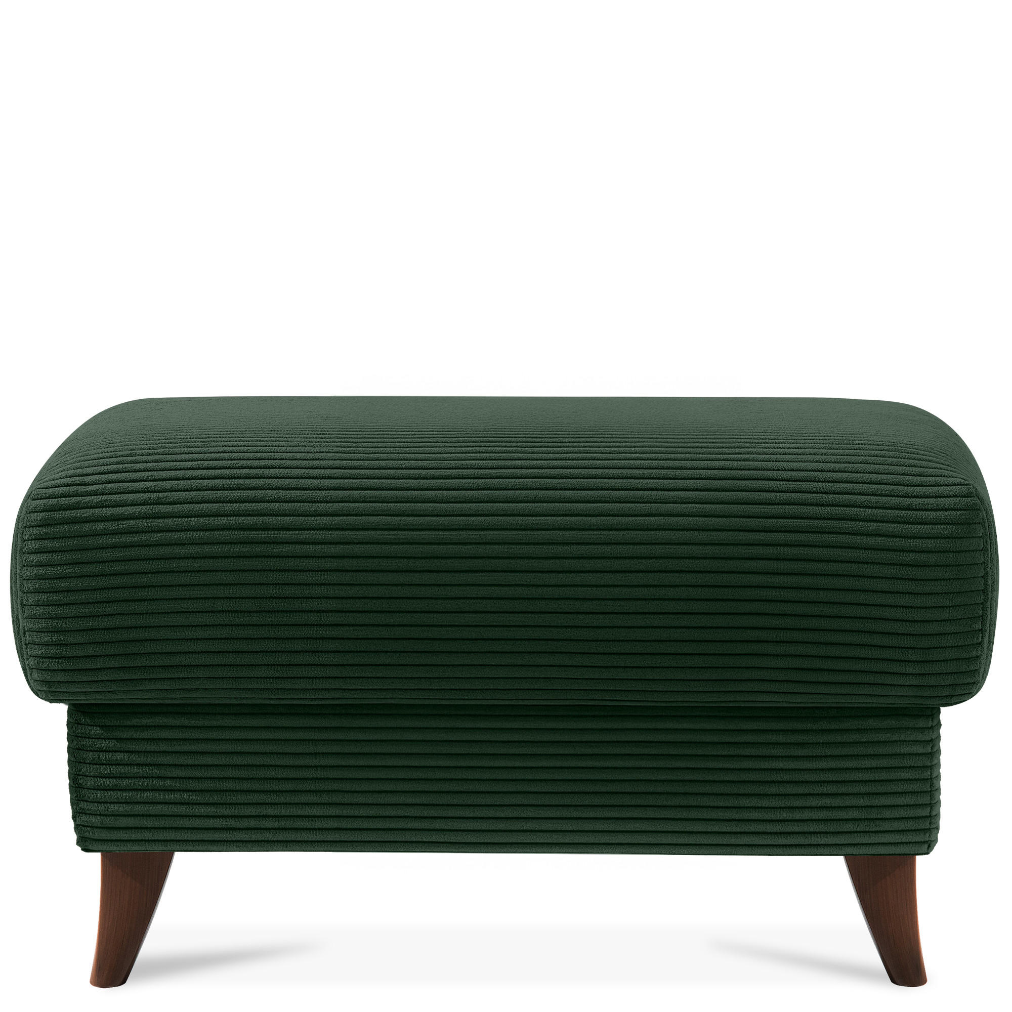 HOCKER GUSTAVO II, Dunkelgrün - Dunkelgrün/Braun, Holz/Holzwerkstoff (92/49/92cm) - KONSIMO®