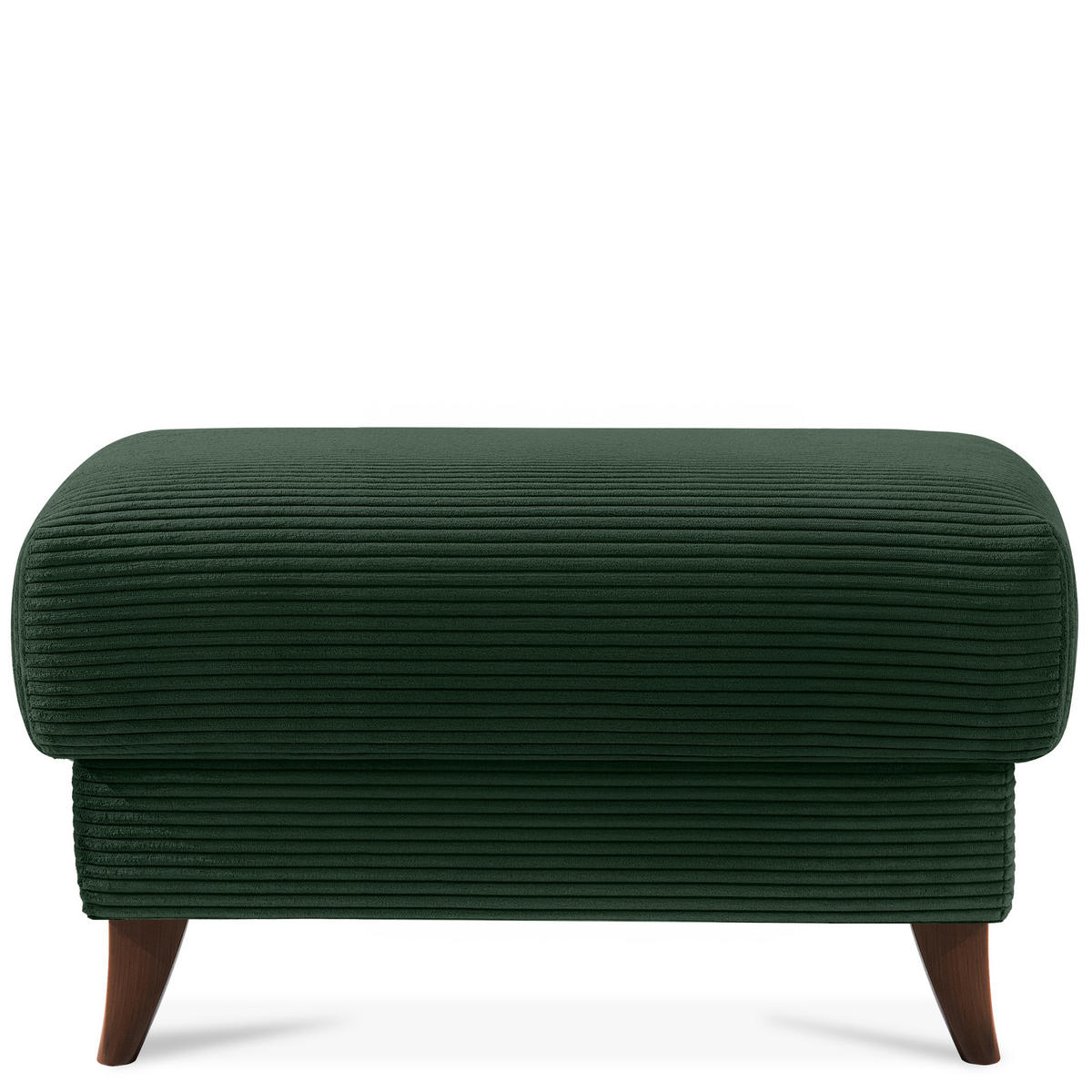 HOCKER GUSTAVO II, Dunkelgrün - Dunkelgrün/Braun, Holz/Holzwerkstoff (92/49/92cm) - KONSIMO®