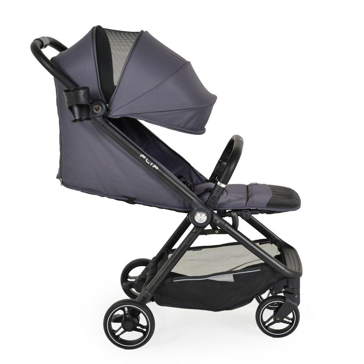 KINDERWAGEN, Sommerbuggy Flip grau klappbar Getränkehalter Korb Stoßdämpfer - Grau, Metall (88/50/106cm) - Cangaroo