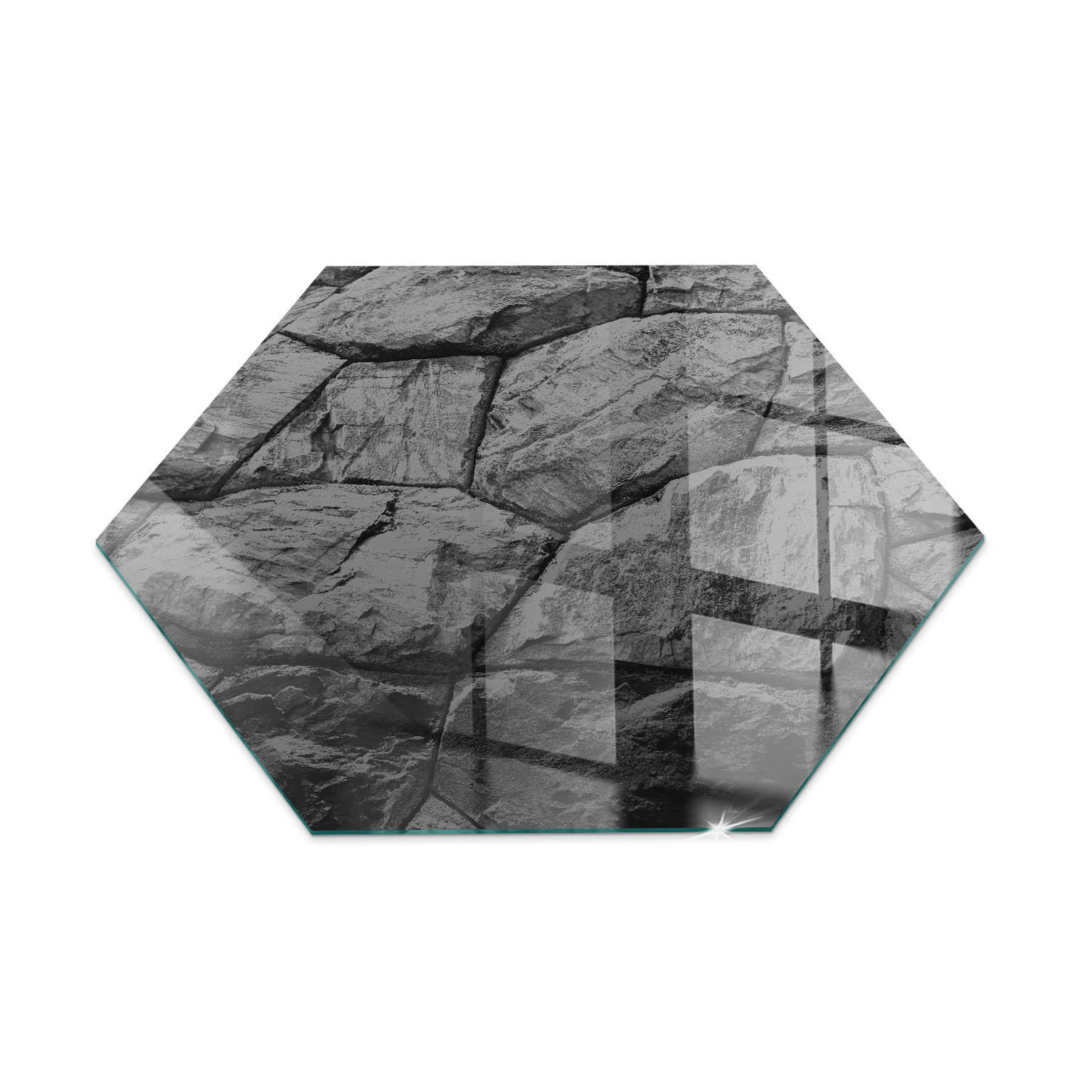 ArtPrintCave Glasplatte Grau 40x40x0.4 cm