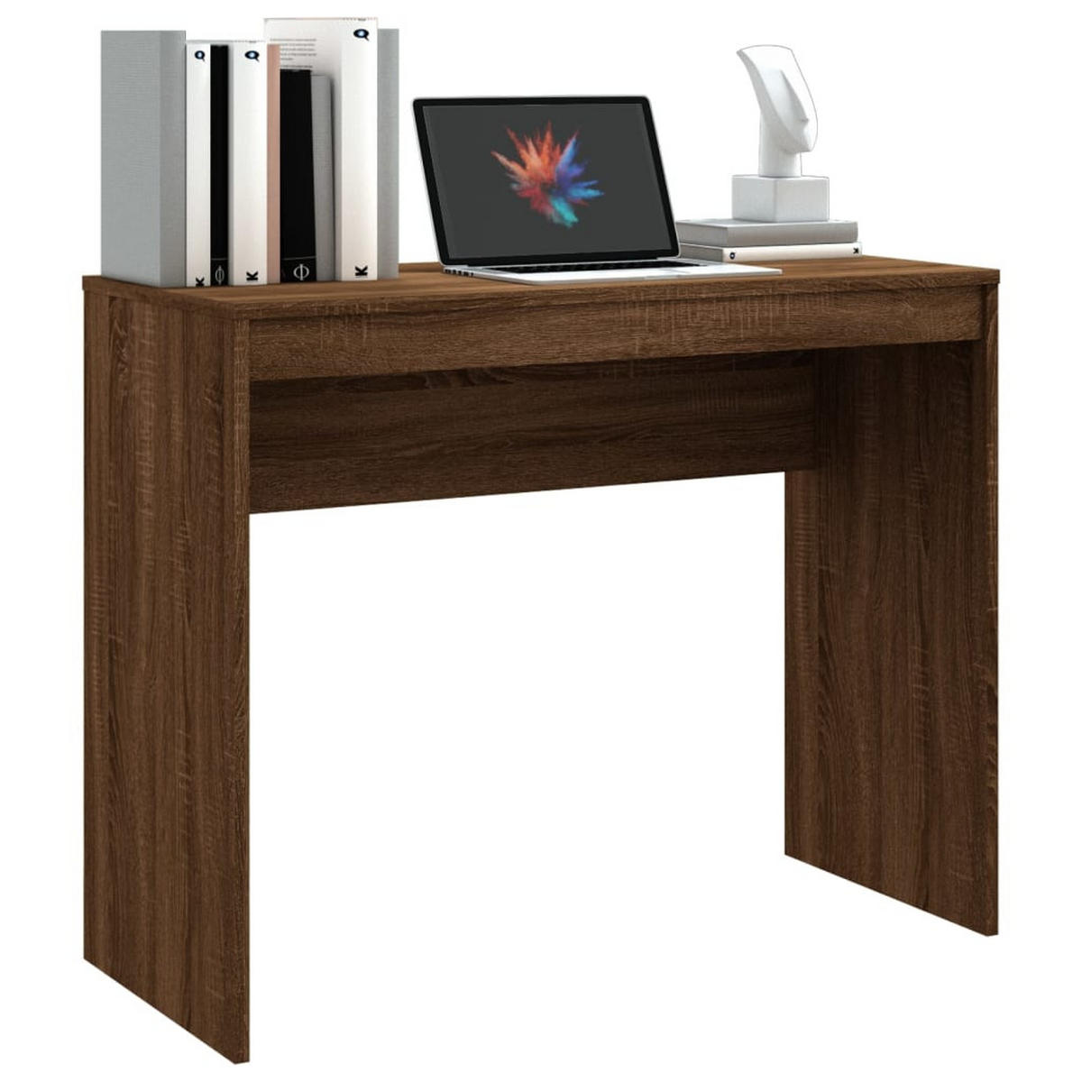 SCHREIBTISCH Modern 90/40/72 cm aus Holzwerkstoff Braun Eichen-Optik Dekor - Dunkelbraun, Holz (40/90/72cm) - vidaXL