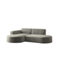 ECKSOFA Palma Xs In Noel - Grau, Holzwerkstoff/Textil (236/165cm) - Fun Möbel