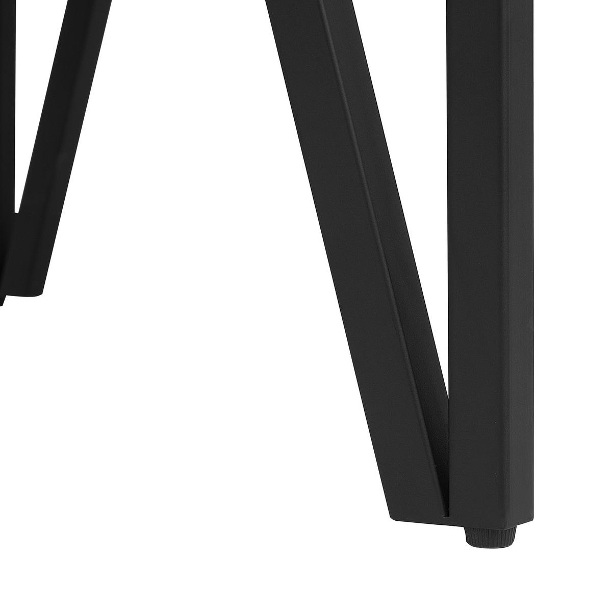 COUCHTISCH Betonoptik/Schwarz rechteckig 60/100 cm Adena - Hellgrau/Schwarz, Holzwerkstoff (100/60/43cm) - Beliani
