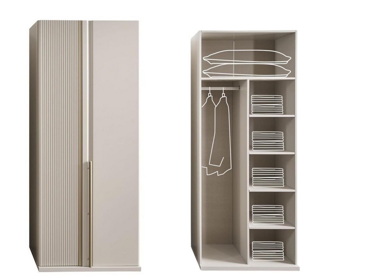 KLEIDERSCHRANK Vega 2 trg. - Beige, Holzwerkstoff (87/212/63cm)