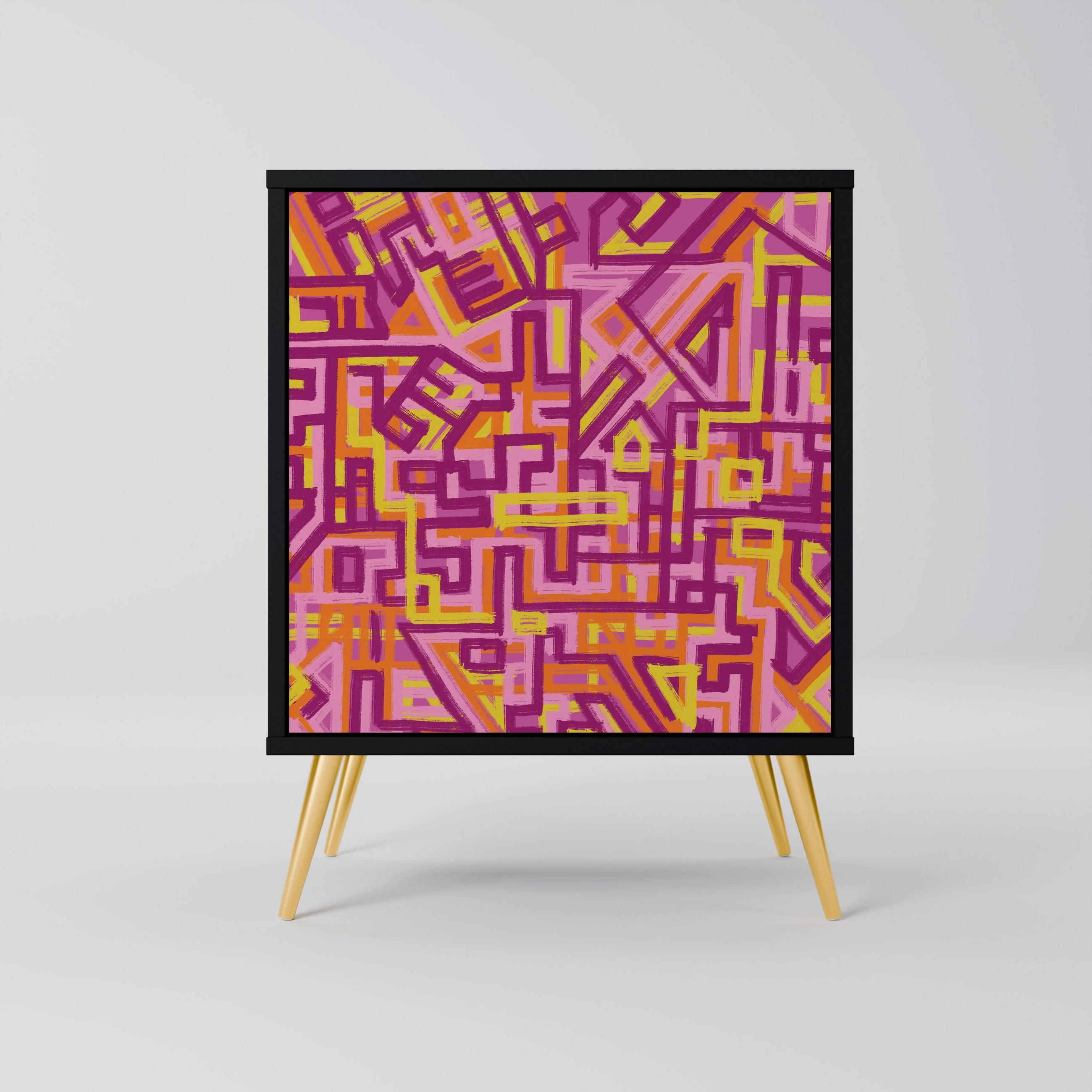 SpaceRebels Sideboard Schwarz 57.5x75.5x42 cm