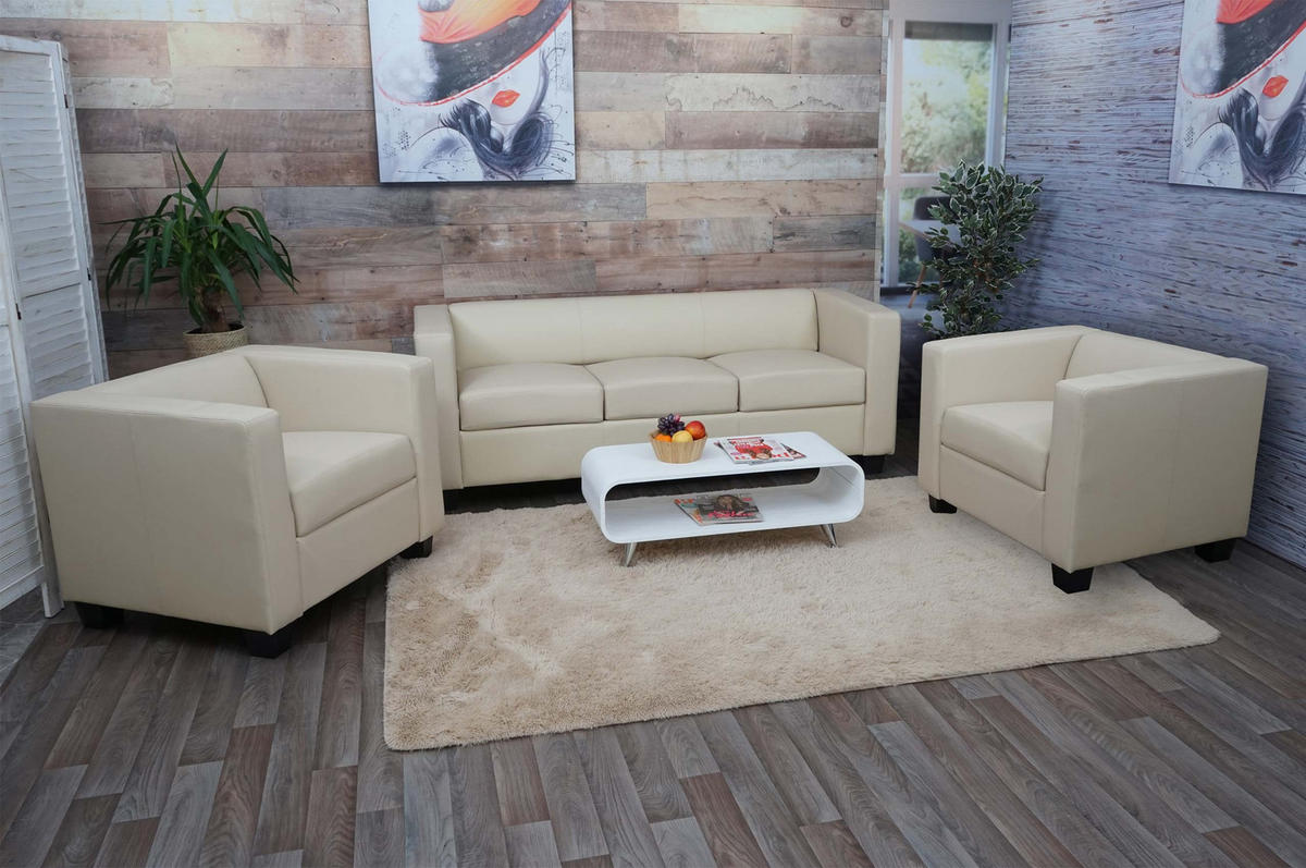 SOFAGARNITUR Cremeweiß - Weiß, Textil (450/70/200cm) - MCW