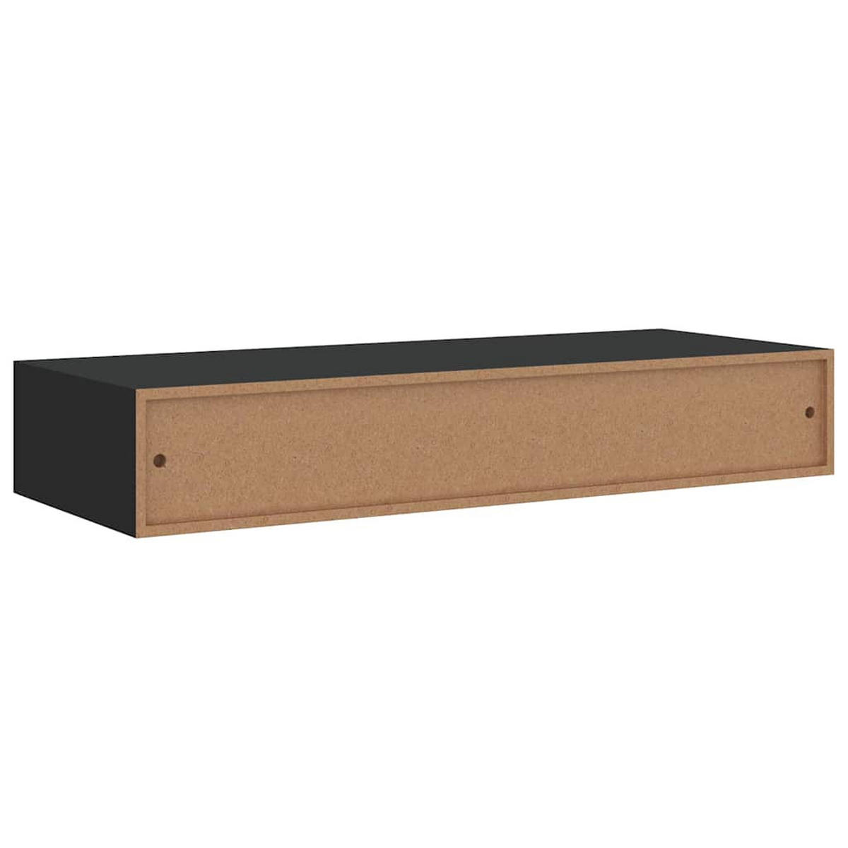 WANDREGALE Mit Schubladen 2Er Set Schwarz 60/23,5/10 Cm Mdf - Schwarz, Holzwerkstoff (23.5/10/60cm) - vidaXL