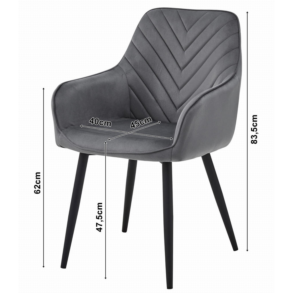 Thumbnail - Komodee Stuhl, Schwarz, Textil, 54x84x61 cm, Esszimmer, Stühle, Esszimmerstühle, Vierfußstühle