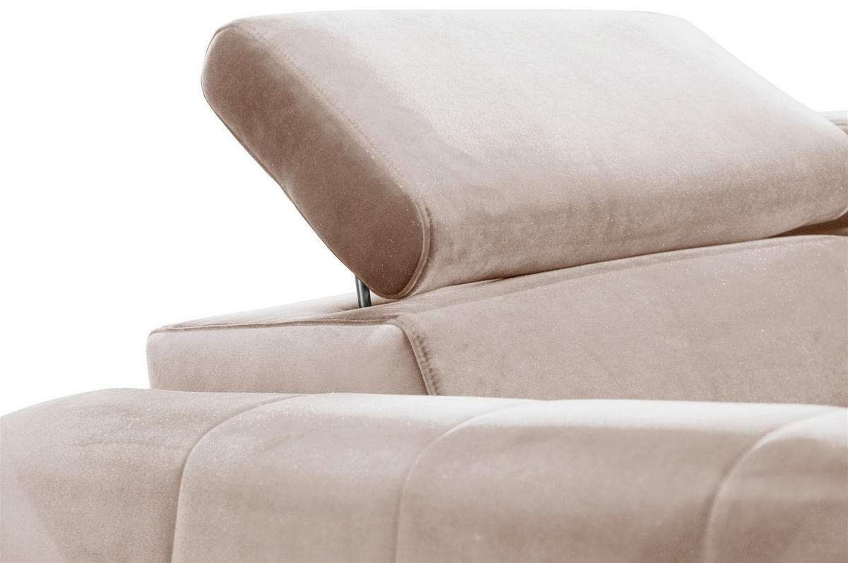 WOHNLANDSCHAFT Agnesa In Salvador - Beige, Holzwerkstoff/Textil (345/95/200cm) - Fun Möbel
